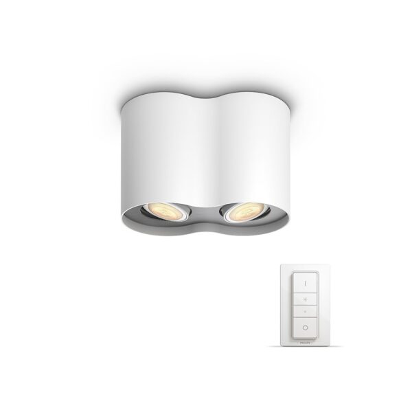 Philips Hue White Ambiance PILLAR Spot 2x5.5W - Blanc – Image 2