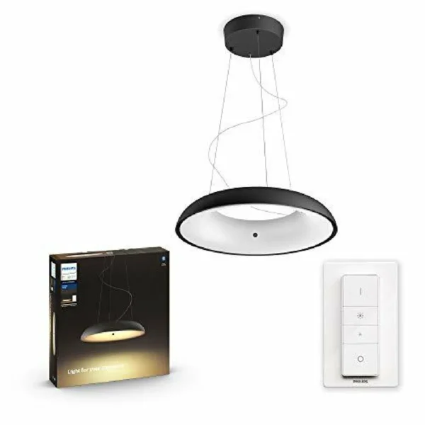 Philips Hue White Ambiance Amaze Pendelleuchte BT schwarz 3000lm Dimmschalter