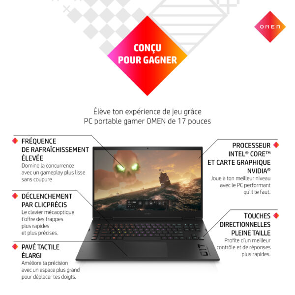 HP OMEN - 17-ck2000nf - Noir – Image 4