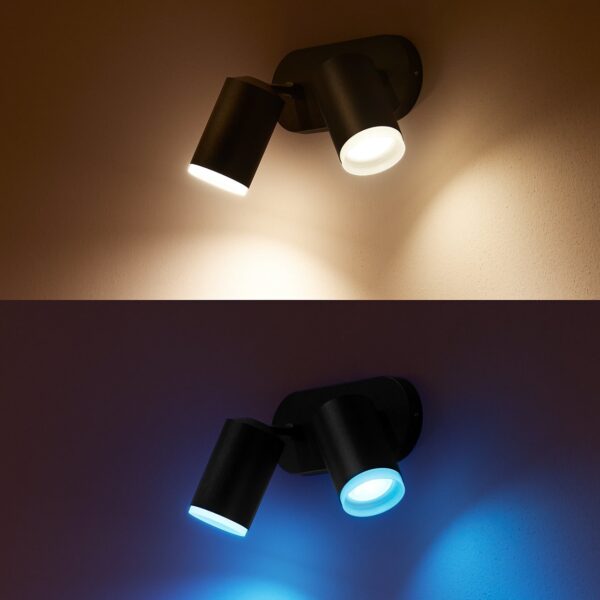 Philips Hue White & Color Ambiance FUGATO Spot 2x5.7W - Noir – Image 3