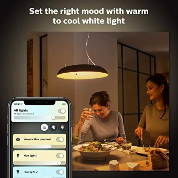 Philips Hue White Ambiance Amaze Pendelleuchte BT schwarz 3000lm Dimmschalter – Image 2